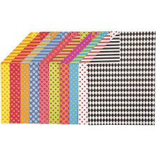 Papel cartão com padrões multicoloridos - 21 x 29,7 cm - 200 pcs - 100 folhas - 250 gr