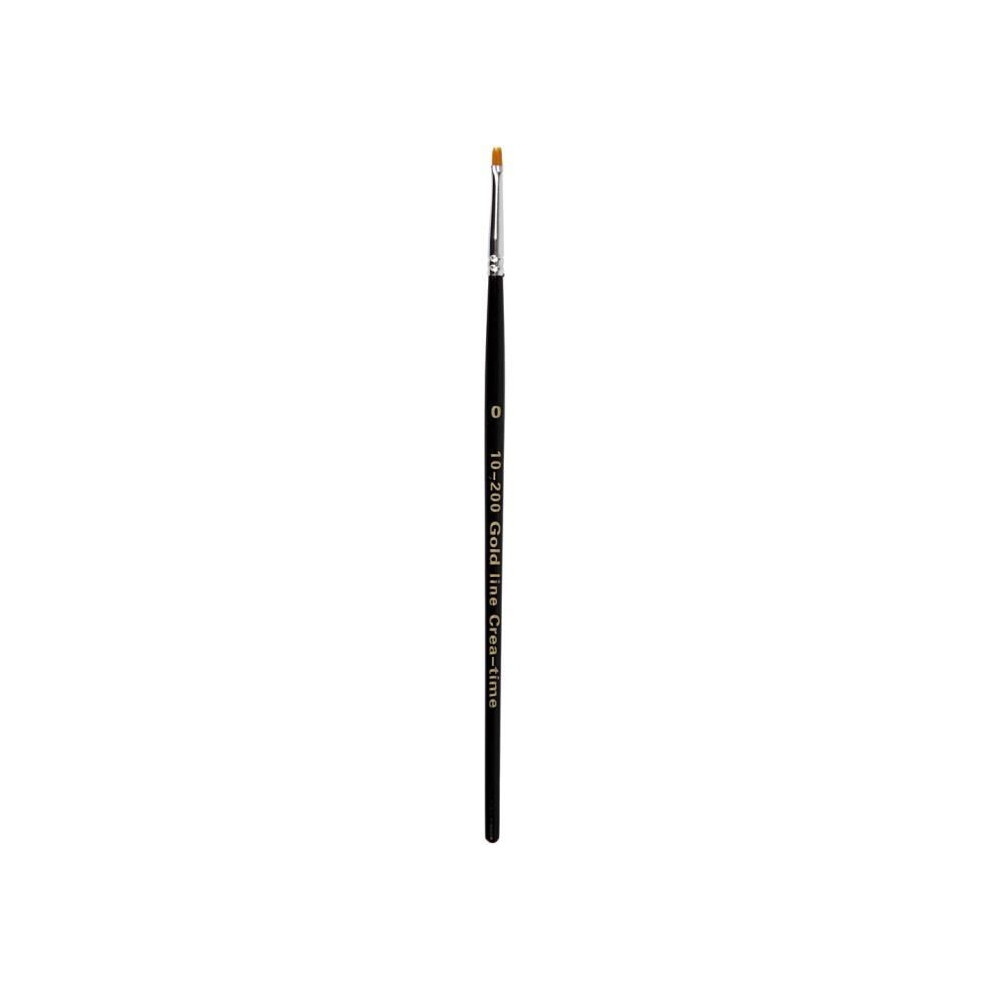 Excellent flat brush with a short wooden handle and nylon bristles - suitable for most paints. ref 10200