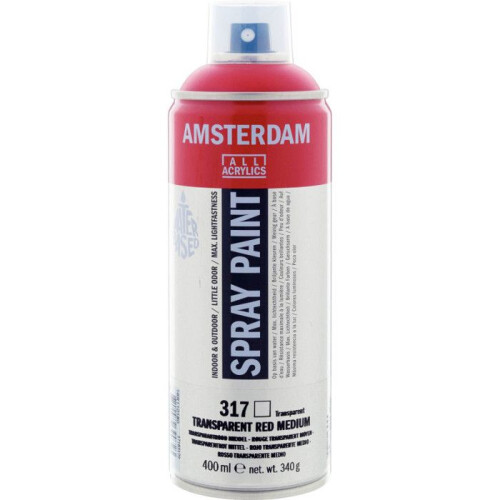Bomboletta di vernice Amsterdam 400 ml rosso trasparente