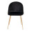 2 black velvet dining chairs with brass legs 2
