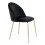 2 black velvet dining chairs with brass legs 3