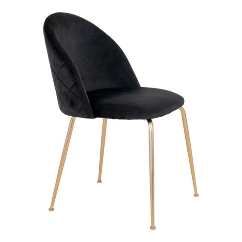 2 black velvet dining chairs with brass legs 2