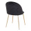2 black velvet dining chairs with brass legs 4