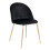 2 black velvet dining chairs with brass legs 1