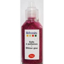 Pegamento con purpurina - ARTEMIO - Fucsia - Rosa brillante - Tubo reabastecible - 20 ml