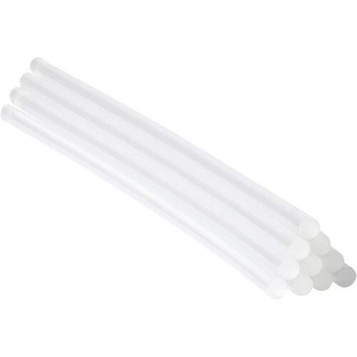 Colla a caldo - 25 cm x 7 mm - Trasparente - 10 pezzi - Per mini pistole a colla