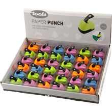 Lochstanzer - 36 Stück - 9 mm - Sortiment für Papier - Mischung für Kinder
