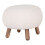 Savona Pouf-Imitation Schaffell weiß. 3