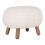 Savona Pouf-Imitation Schaffell weiß. 1