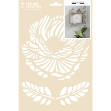 Schablone A4 - Floral - Farbe: Weiß - Abmessungen: A4 - Ideal für florale Kreationen