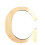 LETTRE C - 11.5 CM - BOIS 1