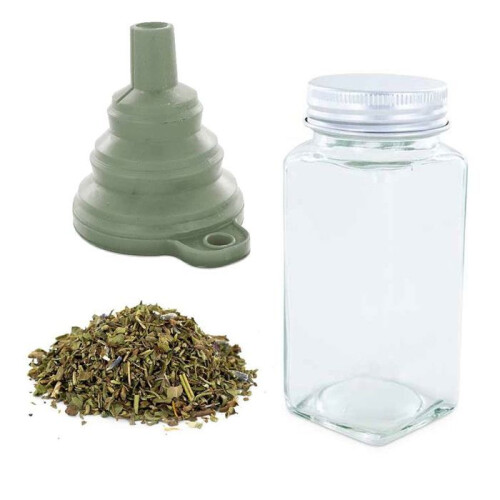 Maustejauhepullo + suppilo + provence-yrtit 20 g 1