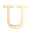 LETTER U - 11.5 CM - WOOD 1