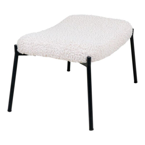 Glasgow Pouf, Kunstleder, weiß. 2