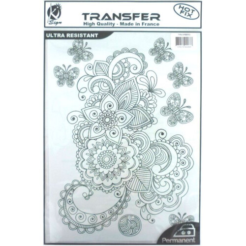 Ki-Sign - Transferencia termoadhesiva Arabesco negro A4