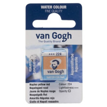 Van Goghin akvarellimaalaus, keltainen napolilainen godet punainen 224