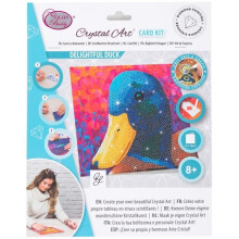 Kit de Pintura de Diamantes - Arte con Cristales - Tarjeta de Pato - 18 x 18 cm - Para niños - Mixto