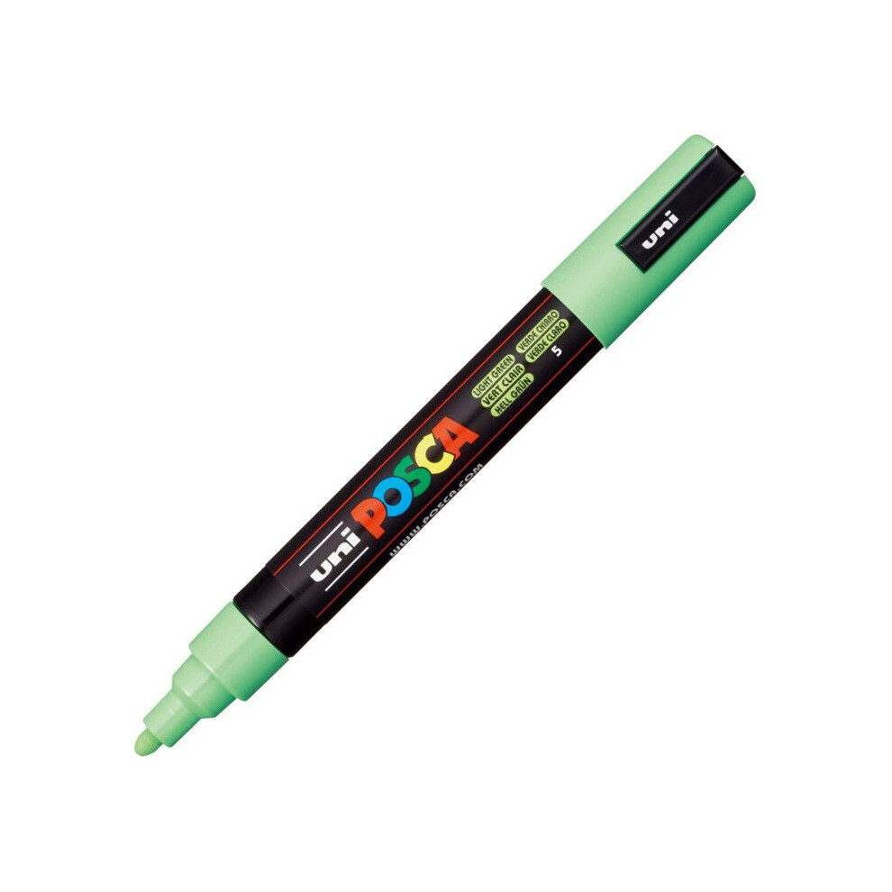uni-ball 182566 - POSCA Marker mit mittelfeiner Rundspitze, hellgrün | Marker mit wasserbasierter Pigmenttinte, deckend, für nahezu alle Oberflächen, austauschbare Spitze - Bild 8