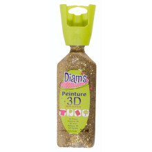 Diam's - Pintura Diam's 3D 37 ml Glitter Dourado