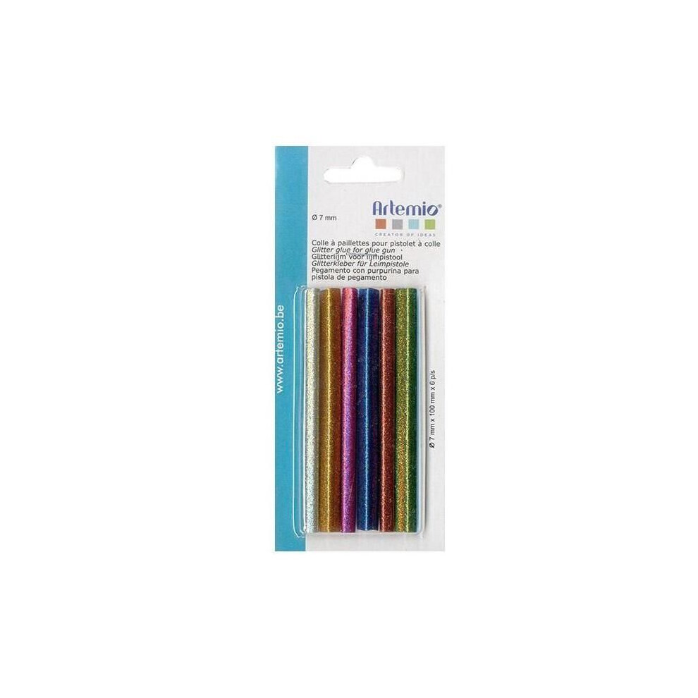 6 Glue Gun Refills 7 Mm - Glitter 5414135084029