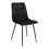 2 black polyester velvet dining chairs with black legs 1