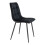 2 black polyester velvet dining chairs with black legs 3