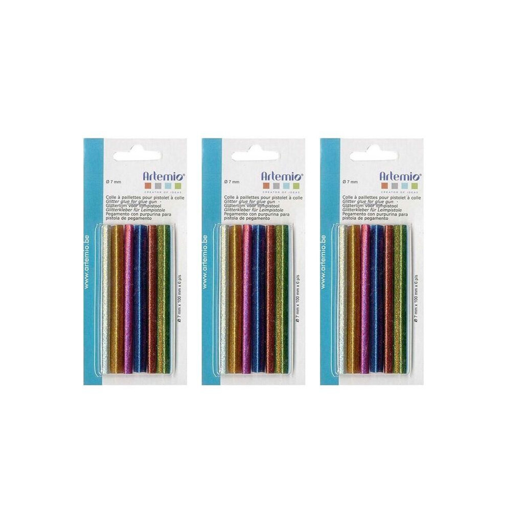 18 Glue Gun Refills 7 Mm - Glitter 3700943798244