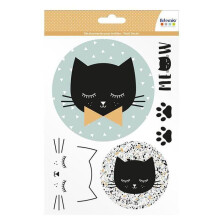 Transfer termoadhesivo - Artemio - A5 - Multicolor - Gato Terrazzo - Personalización rápida