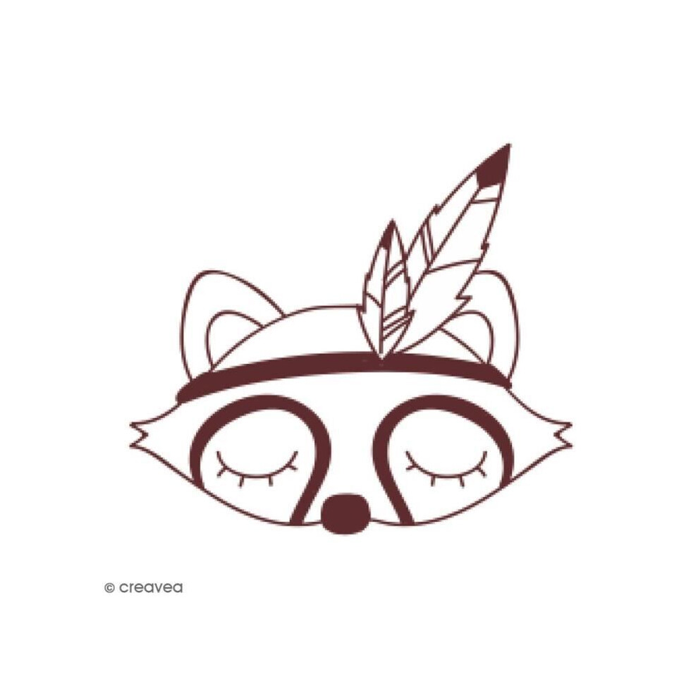 Creative Seed Wooden Stamp - Raccoon - 6.5 x 6 cm-image-OPC-PJZGPZP-NEW