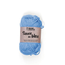 Graine Créative - Hilo de algodón Amigurumi Azul cielo Salsa azul