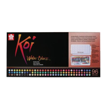 Aquarelle - Koi - 96 puolivalmisteita - 4 metallinhohtoista - 8 fluoresoivaa - 12 helmiäishohtoista