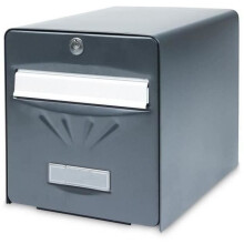 BURG WACHTER Briefkasten Balnéaire aus galvanisiertem Stahl - Hintertür mit Glas - Anthrazitgrau