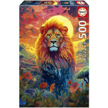 Puzzle - EDUCA - Sguardo Maestoso del Leone - 500 pezzi