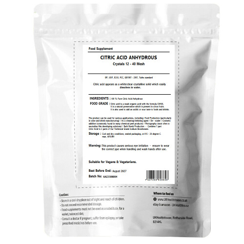 2 kg Citric Acid (Anhydrous) - 100% Food Grade - Great for Bath 1