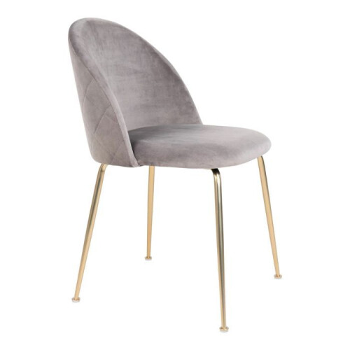 2 grey velvet dining chairs with brass legs 2