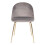 2 grey velvet dining chairs with brass legs 2