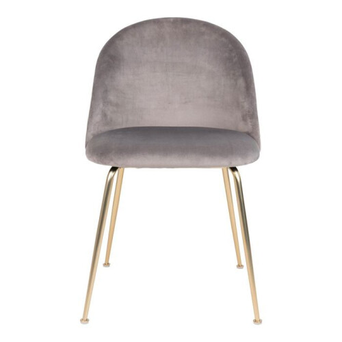 2 grey velvet dining chairs with brass legs 1