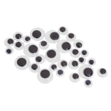 Conjunto de olhos móveis fosforescentes