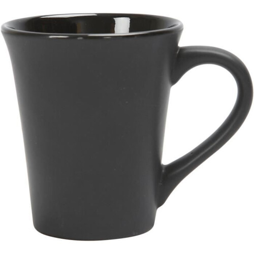 Mugs - Porcelain - Black - Matte finish - 1 piece