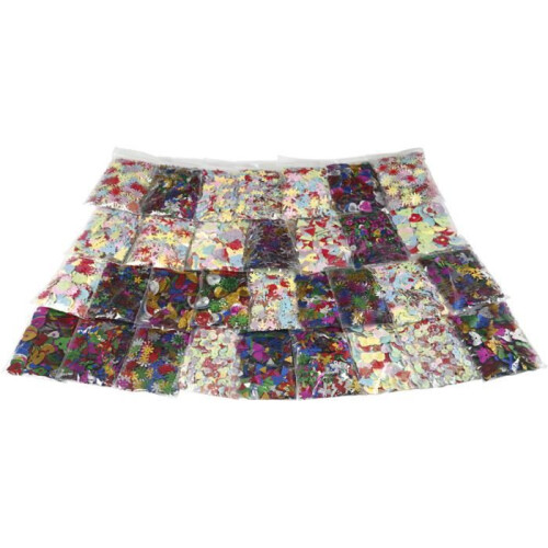 Mix de petites paillettes de couleurs vives - différentes formes. réf 52253 2