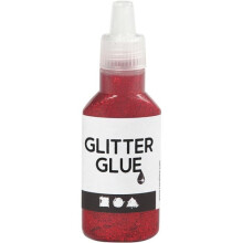 Glitterkleber - Einzelstück - Rot - 25 ml - Präzisionsapplikator