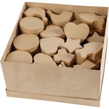 Pahviväriassortti - 7 eri muotoa - 6–11 cm - 63 kpl