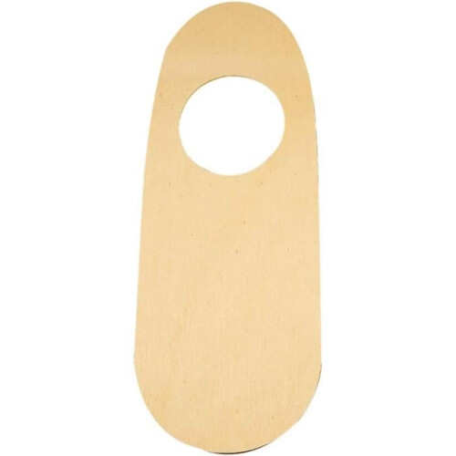 Door Handle Plate - Not specified - Wood - 10 x 25 cm - Beige - Rectangular