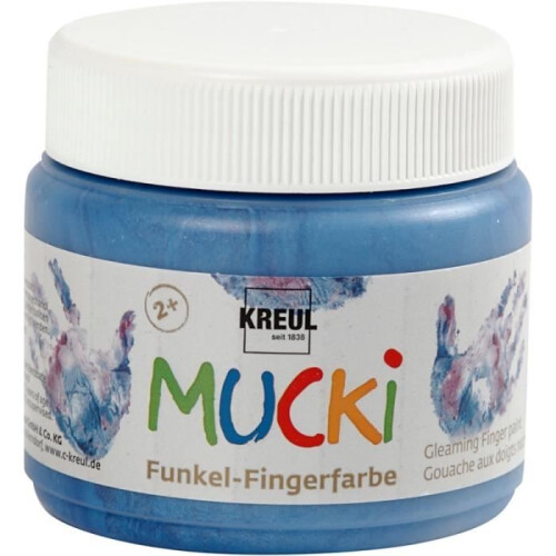 Fingerfarbe Mucki - 150 ml Metallblau