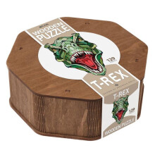 Vihreä puinen T-rex palapeli 129 kpl - EWA ECO-WOOD-ART - Abstrakti - Seka - 100-200 kpl