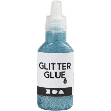 Glitzerkleber - Einzeln - Hellblau - 25 ml - Präzisionsapplikator Spitze