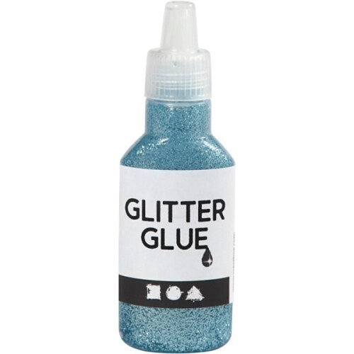 Glitzerkleber - Einzeln - Hellblau - 25 ml - Präzisionsapplikator Spitze