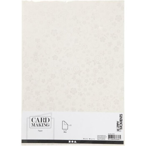 Paper - Assortiment de 20 - 21 cm x 30 cm - Off-white - Fancy Pattern 2