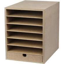 Hyllyt - 21008 - MDF - 6 levy - 1 laatikko