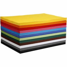 Värikartonki - A2 420x600 mm - 180 g - 12 erilaisesti väritettyä - 120 arkkia